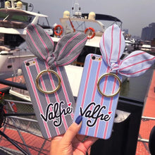 韓國潮牌兔耳朵圓環吊墜手機殼For iPhone6/6Plus/7/7Plus
