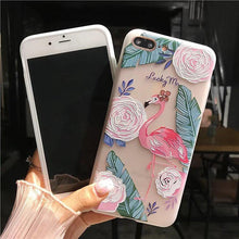 獨角獸火烈鳥磨砂浮雕彩繪手機殼For iPhone6/6S/6Plus/7/7Plus/8/8Plus/iphoneX