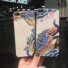 創意祥雲孔雀手機殼For iPhone6/6Plus/7/7Plus/8/8Plus/X