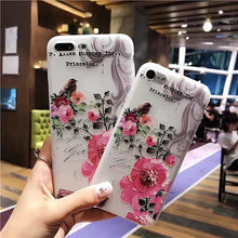 鳥語花香磨砂浮雕彩繪手機殼  For iPhone6/6Plus/7/7Plus/8/ 8Plus/iphoneX