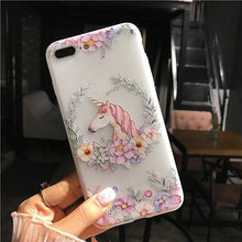 獨角獸火烈鳥磨砂浮雕彩繪手機殼For iPhone6/6S/6Plus/7/7Plus/8/8Plus/iphoneX