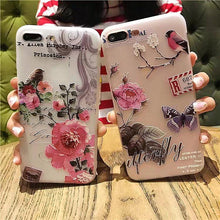 鳥語花香磨砂浮雕彩繪手機殼  For iPhone6/6Plus/7/7Plus/8/ 8Plus/iphoneX