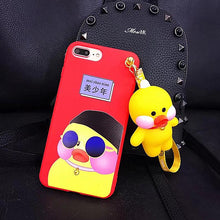 網紅可愛卡通小黃鴨手機殼For iPhone6/6Plus/7/7Plus