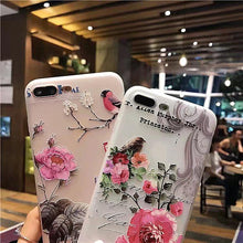 鳥語花香磨砂浮雕彩繪手機殼  For iPhone6/6Plus/7/7Plus/8/ 8Plus/iphoneX