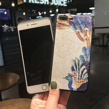 創意祥雲孔雀手機殼For iPhone6/6Plus/7/7Plus/8/8Plus/X