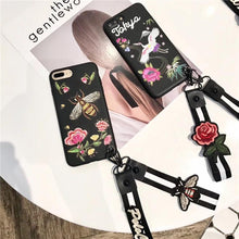 潮牌刺繡老虎仙鶴蜜蜂手機殼For iPhone6/6s/6plus/7/7plus