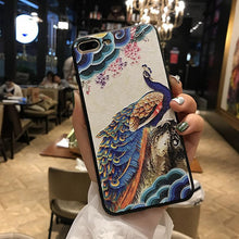 創意祥雲孔雀手機殼For iPhone6/6Plus/7/7Plus/8/8Plus/X