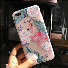 獨角獸火烈鳥磨砂浮雕彩繪手機殼For iPhone6/6S/6Plus/7/7Plus/8/8Plus/iphoneX