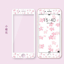 文藝花兒朵朵卡通鋼化膜For OPPO R9/R9S/R9Plus/R9SPlus/R11/R11Plus