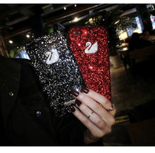 奢華閃粉天鵝手機殼For iPhone6/6plus/7/7plus/8/8plus