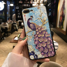 創意祥雲孔雀手機殼For iPhone6/6Plus/7/7Plus/8/8Plus/X