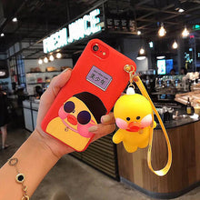 網紅可愛卡通小黃鴨手機殼For iPhone6/6Plus/7/7Plus