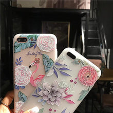 獨角獸火烈鳥磨砂浮雕彩繪手機殼For iPhone6/6S/6Plus/7/7Plus/8/8Plus/iphoneX