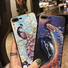 創意祥雲孔雀手機殼For iPhone6/6Plus/7/7Plus/8/8Plus/X