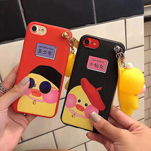 網紅可愛卡通小黃鴨手機殼For iPhone6/6Plus/7/7Plus