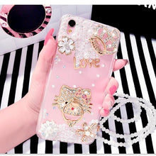 透明鑲鑽珍珠手機保護殼For OPPO R9/R9Plus/R11/R11Plus