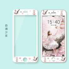 文藝花兒朵朵卡通鋼化膜For OPPO R9/R9S/R9Plus/R9SPlus/R11/R11Plus