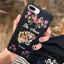潮牌刺繡老虎仙鶴蜜蜂手機殼For iPhone6/6s/6plus/7/7plus