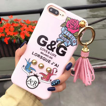 歐美大牌玫瑰花朵流蘇手機殼For iPhone6/6S/6Plus/6SPlus/7/7Plus