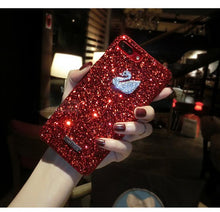 奢華閃粉天鵝手機殼For iPhone6/6plus/7/7plus/8/8plus