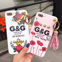 歐美大牌玫瑰花朵流蘇手機殼For iPhone6/6S/6Plus/6SPlus/7/7Plus