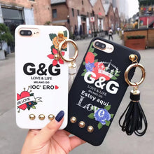 歐美大牌玫瑰花朵流蘇手機殼For iPhone6/6S/6Plus/6SPlus/7/7Plus