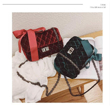 仙仙小鋪-蝴蝶結菱格手提包