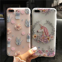 獨角獸火烈鳥磨砂浮雕彩繪手機殼For iPhone6/6S/6Plus/7/7Plus/8/8Plus/iphoneX