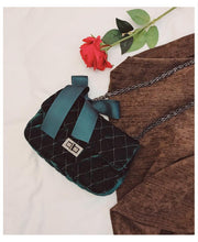 仙仙小鋪-蝴蝶結菱格手提包