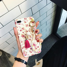 復古花朵手繩流蘇手機殼For iPhone6/6s/6plus/7/7plus