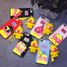 網紅可愛卡通小黃鴨手機殼For iPhone6/6Plus/7/7Plus
