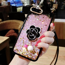 閃粉流沙山茶花手機保護殼For OPPO R9/R9S/R9Plus/R9SPlus/R11/R11Plus