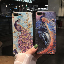 創意祥雲孔雀手機殼For iPhone6/6Plus/7/7Plus/8/8Plus/X