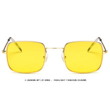 仙仙小舖 - 潮流個性海洋黃色金屬太陽鏡