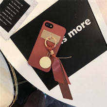 日韓圓金屬絲帶掛件手機殼For iPhone6/6s/6plus/6splus/7/7plus/8/8plus