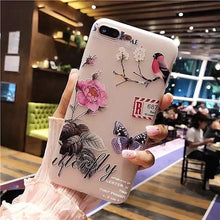 鳥語花香磨砂浮雕彩繪手機殼  For iPhone6/6Plus/7/7Plus/8/ 8Plus/iphoneX