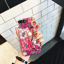 復古花朵手繩流蘇手機殼For iPhone6/6s/6plus/7/7plus