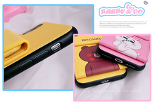 Brown熊卡通可愛插卡皮套手機殼For iPhone6/6S/6Plus/6SPlus/7/8/7Plus/8Plus/X