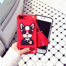 潮牌鉚釘流蘇酷狗手機保護殼For iPhone6/6s/6plus/6splus/7/7plus
