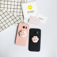 軟軟卡通貓貓可揉捏減壓手機保護殼For Samsung S6/S6E/S7/S7E/S8/S8P/note4/note5/J5/J7