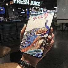 創意祥雲孔雀手機殼For iPhone6/6Plus/7/7Plus/8/8Plus/X
