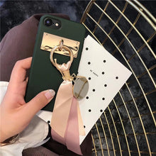 日韓圓金屬絲帶掛件手機殼For iPhone6/6s/6plus/6splus/7/7plus/8/8plus