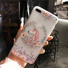 獨角獸火烈鳥磨砂浮雕彩繪手機殼For iPhone6/6S/6Plus/7/7Plus/8/8Plus/iphoneX