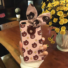可愛卡通兔耳朵小熊小黃鴨手機殼For iPhone 6/6plus/7/7plus