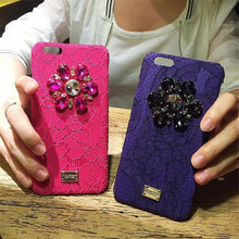 歐美大牌蕾絲水鉆手機殼For iPhone6/6S/6Plus/6SPlus/7/7Plus