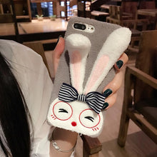 日韓卡通毛絨兔子手機殼For iPhone6/6S/6Plus/6SPlus/7/7Plus/8/8Plus/X