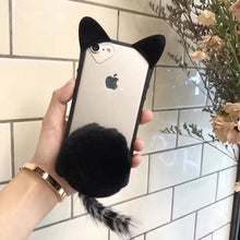 毛球可愛錨咪耳朵手機保護殼For iPhone6/6s/6plus/6splus/7/7plus/8/8plus