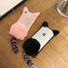 毛球可愛錨咪耳朵手機保護殼For iPhone6/6s/6plus/6splus/7/7plus/8/8plus