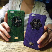歐美大牌蕾絲水鉆手機殼For iPhone6/6S/6Plus/6SPlus/7/7Plus