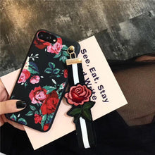 復古刺繡玫瑰花手機殼ForiPhone6/6s/6plus/7/7plus/8/8plus